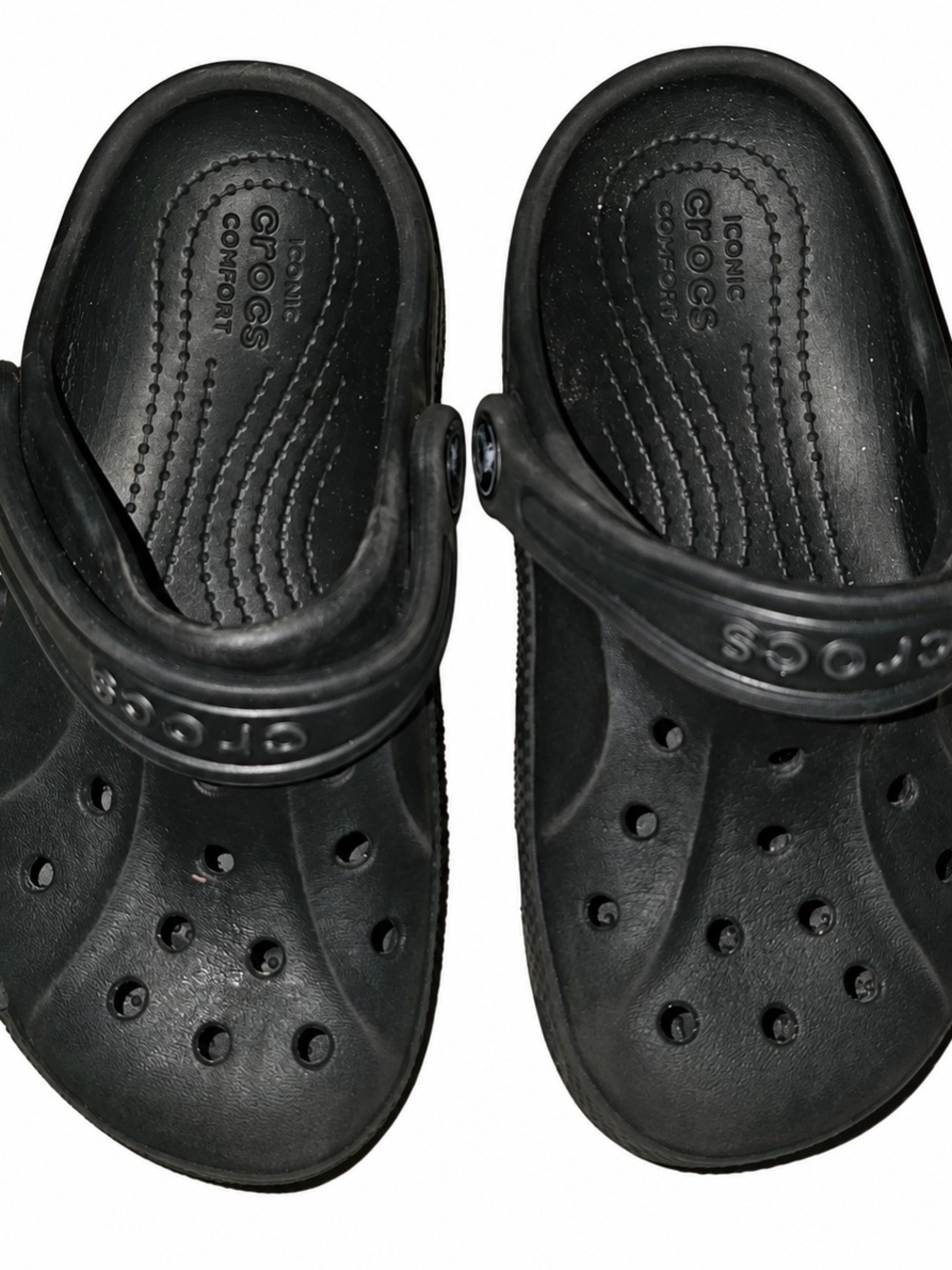 Crocs Classic Black Clogs Kids Youth Slip On Shoes